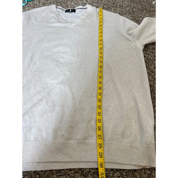 Banana Republic 100% Merino Wool Tan V Neck Sweater Mens Sz XXL Old Money - Picture 7 of 9